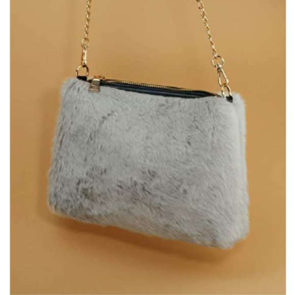 Furry Crossbody Shoulder Handbag Clutch Purse